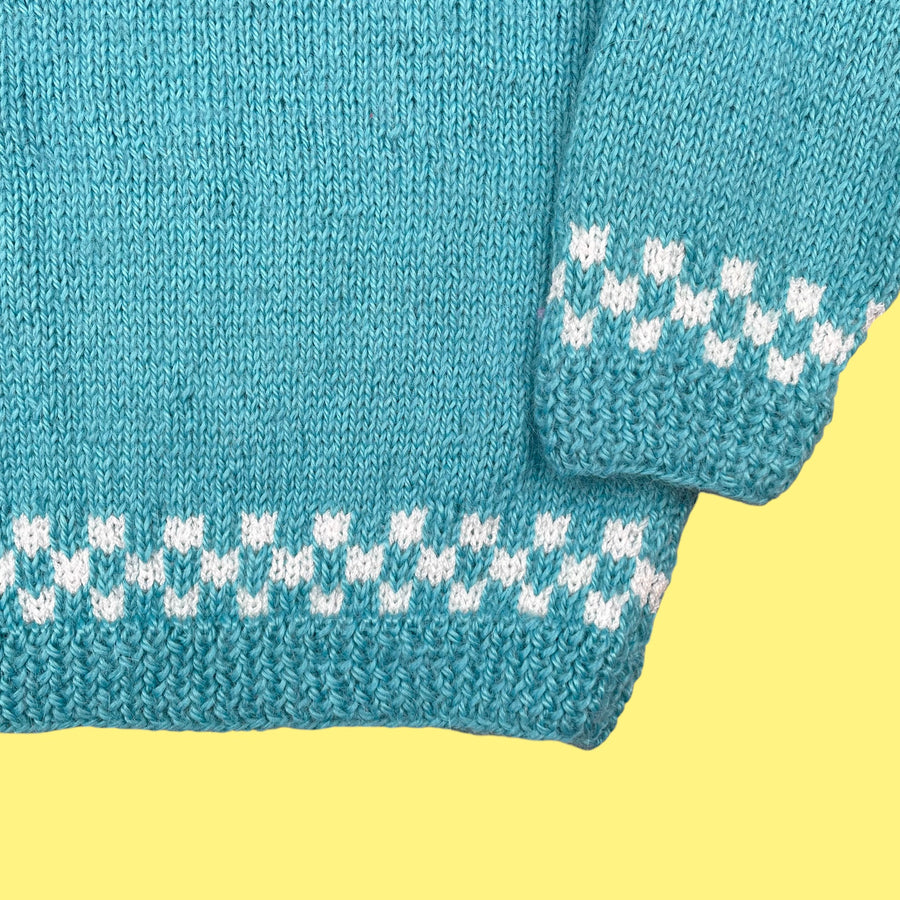 Pull vintage fait main 5-6 ans