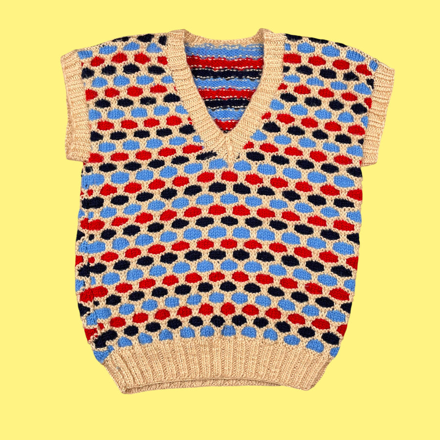 Gilet sans manches fait main 3-4 ans
