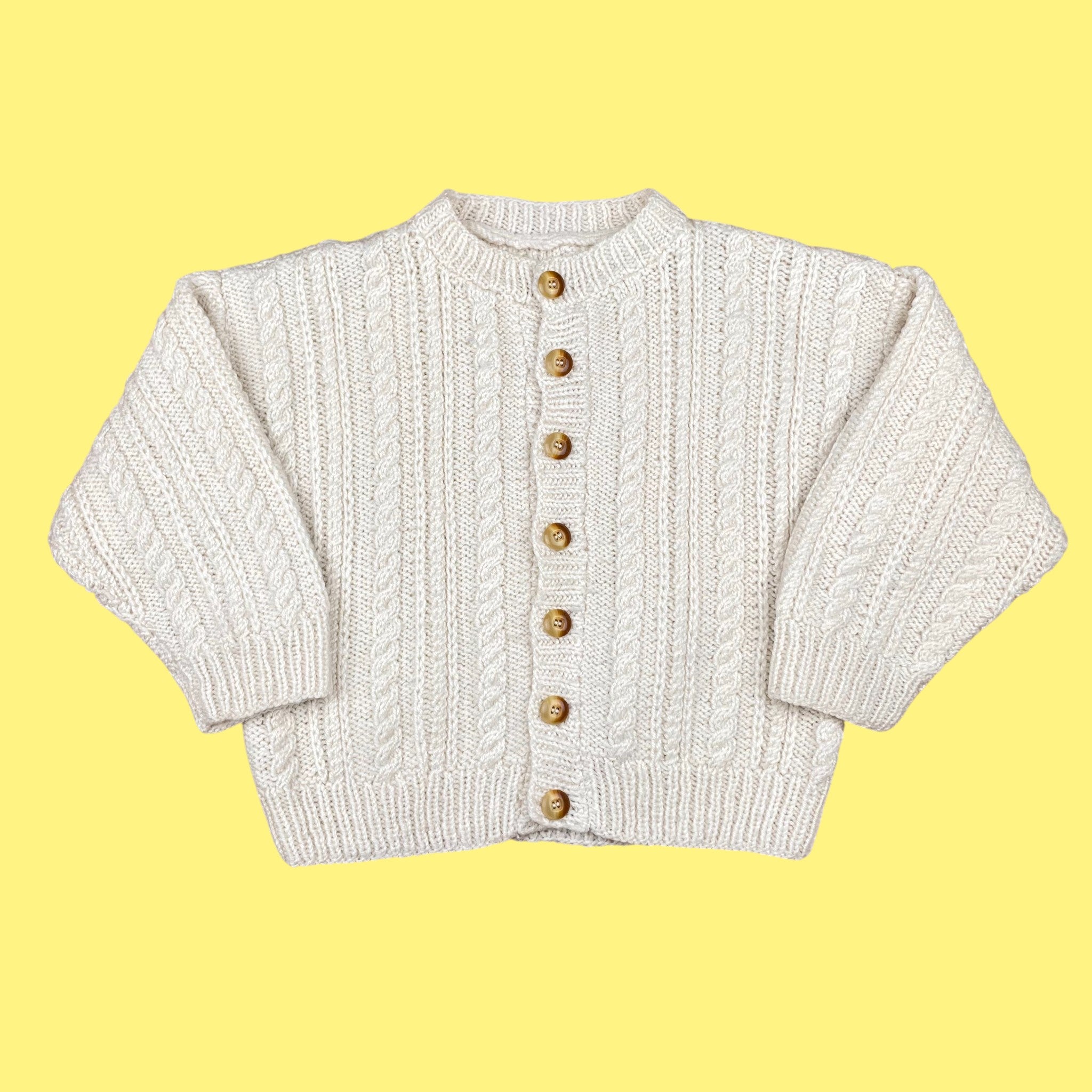 Gilet torsadé fait main 3 ans