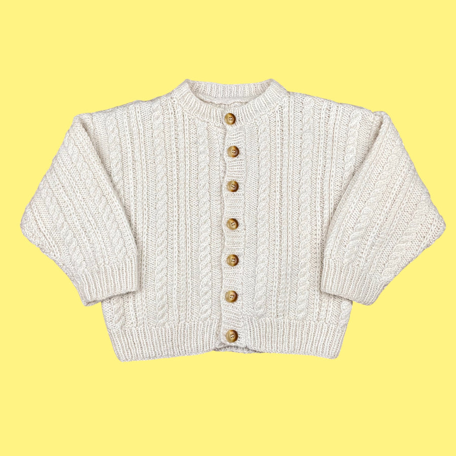 Gilet torsadé fait main 3 ans