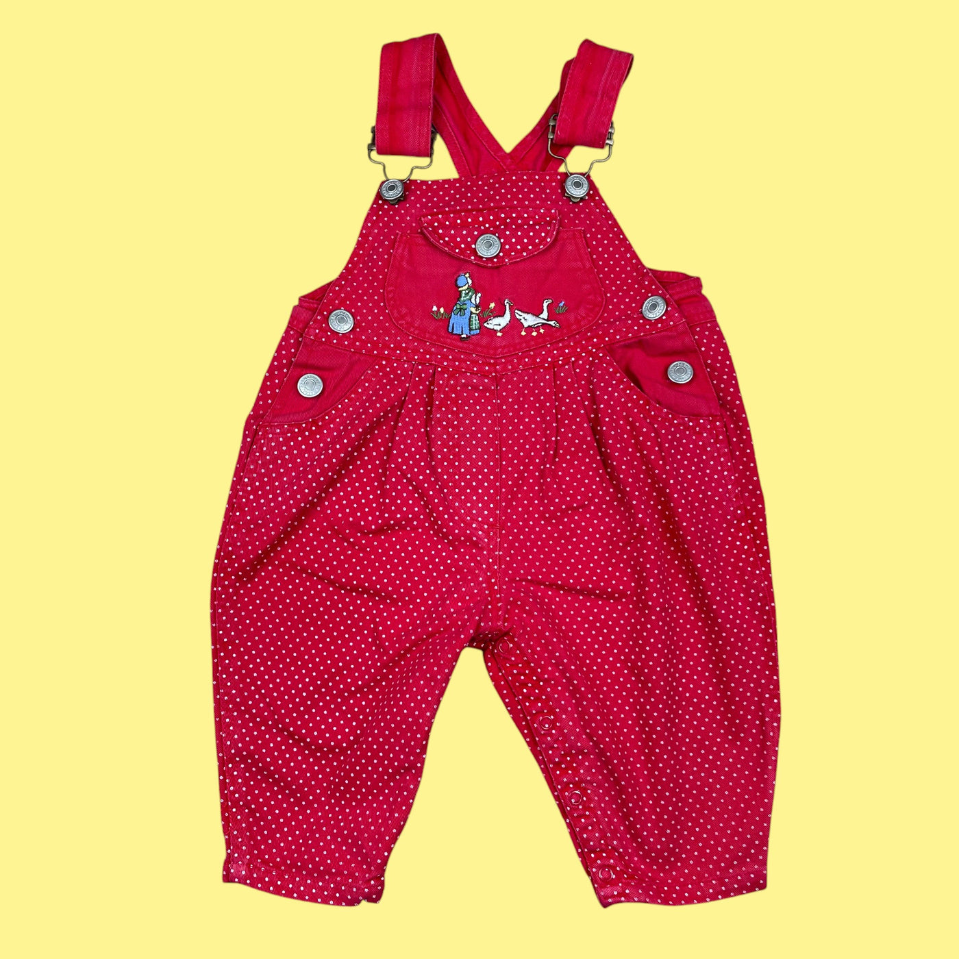 Salopette vintage oies 6 mois