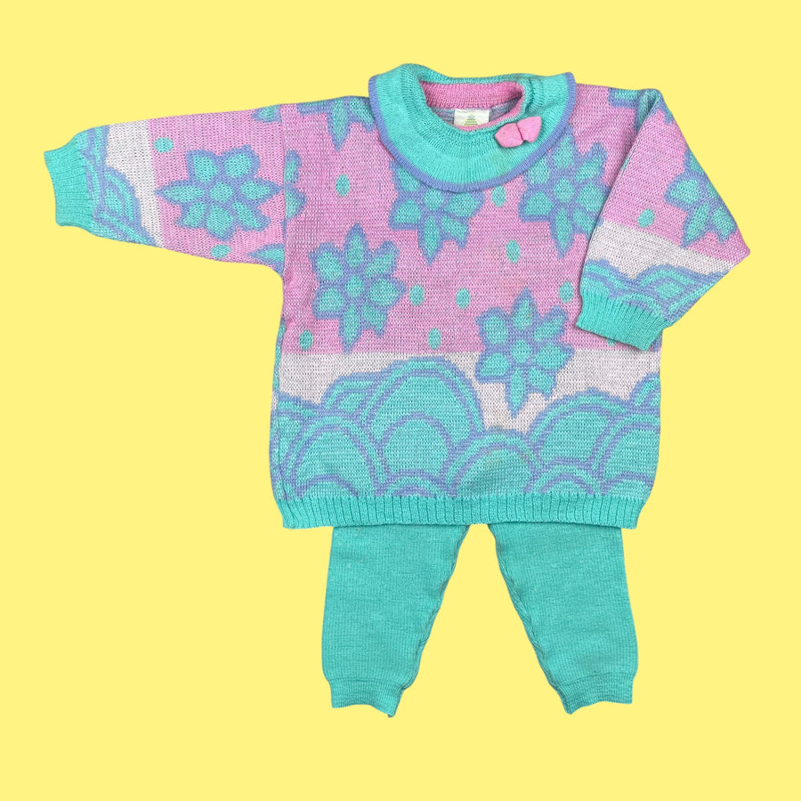 Ensemble pastel vintage 2 ans