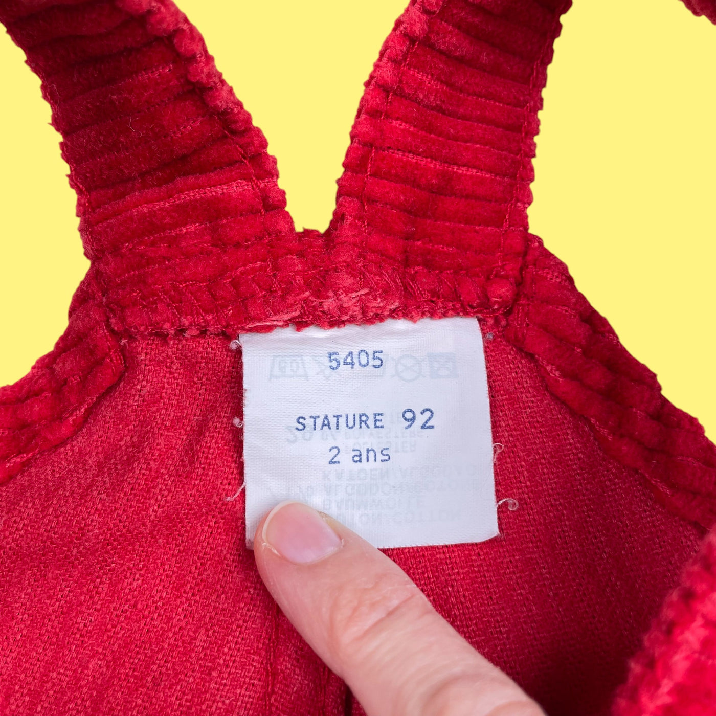 Salopette velours 18-24 mois