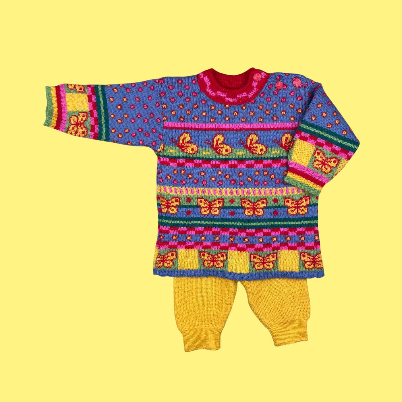 Ensemble vintage papillon 6-9 mois