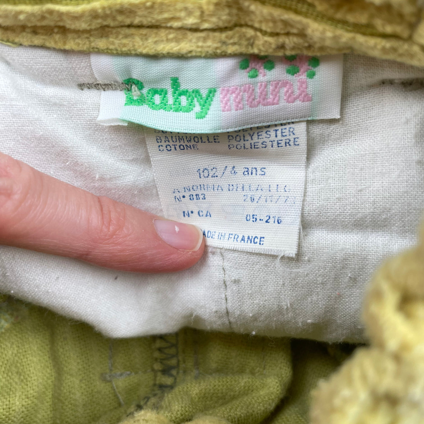 Pantalon velours 5-6 ans