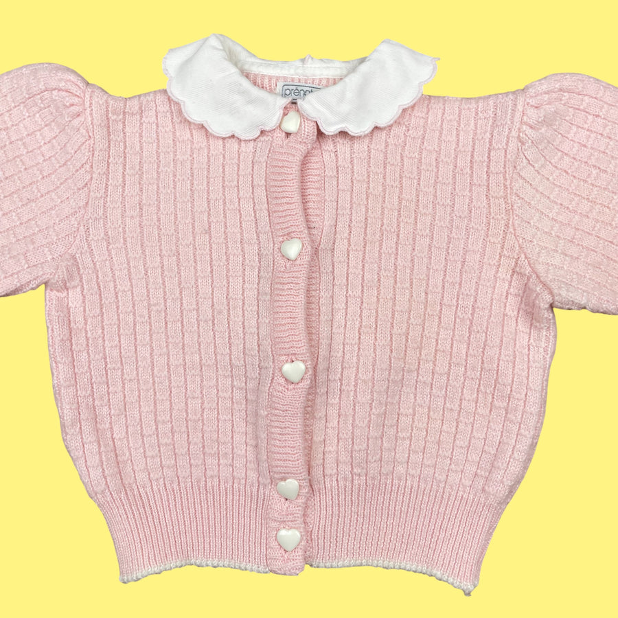 Gilet coeurs vintage 3-6 mois