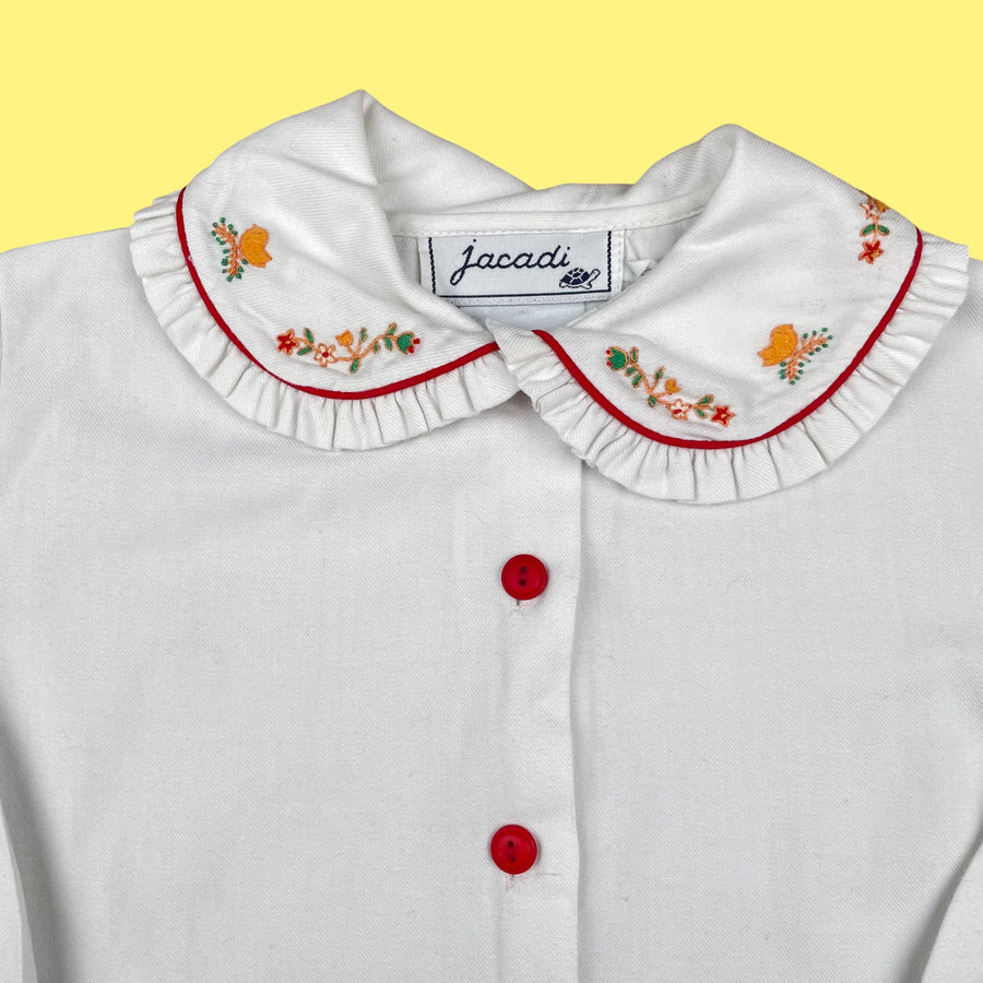 Chemisier Jacadi col brodé vintage 2 ans