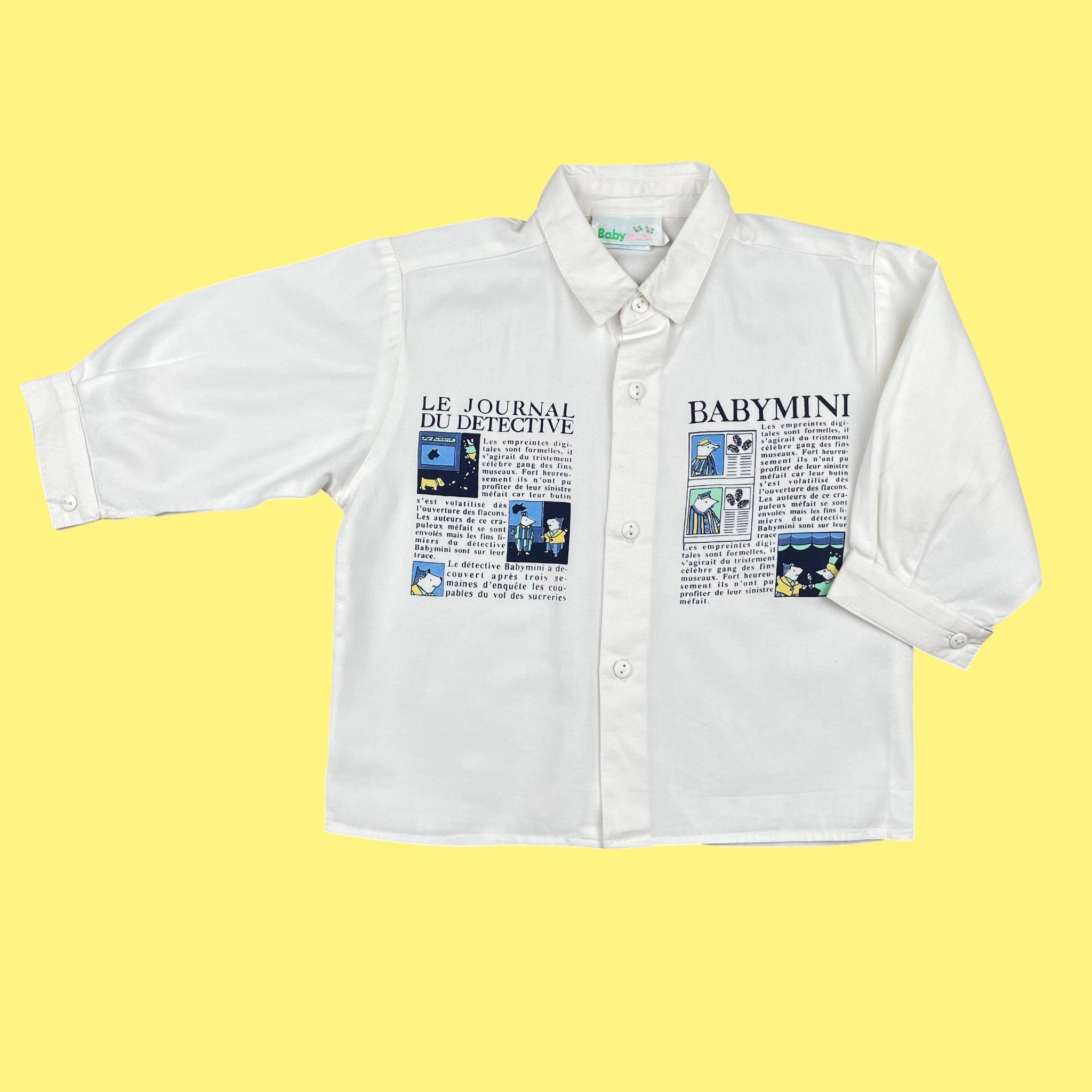 Chemise journal vintage 12-18 mois