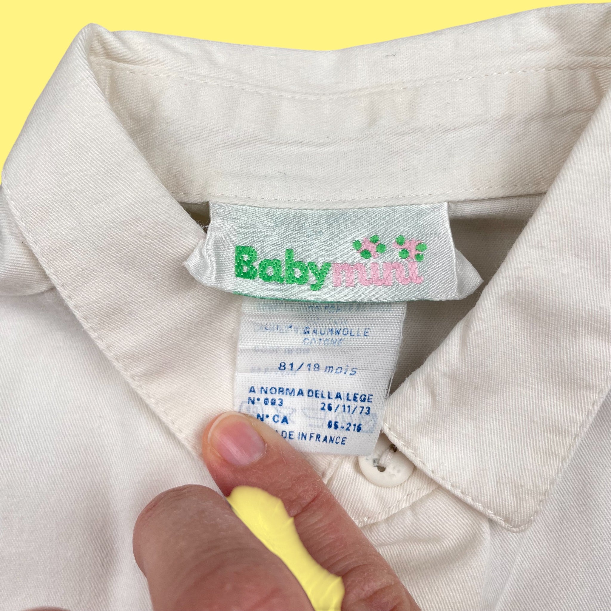 Chemise journal vintage 12-18 mois