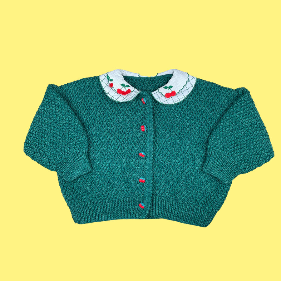 Gilet cerises vintage 2-3 ans