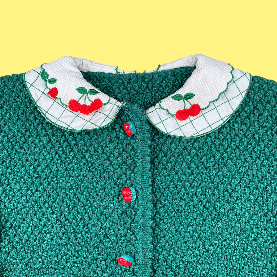 Gilet cerises vintage 2-3 ans