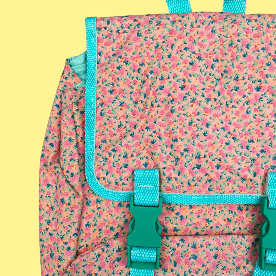 Sac à dos 80's fleurs neuf