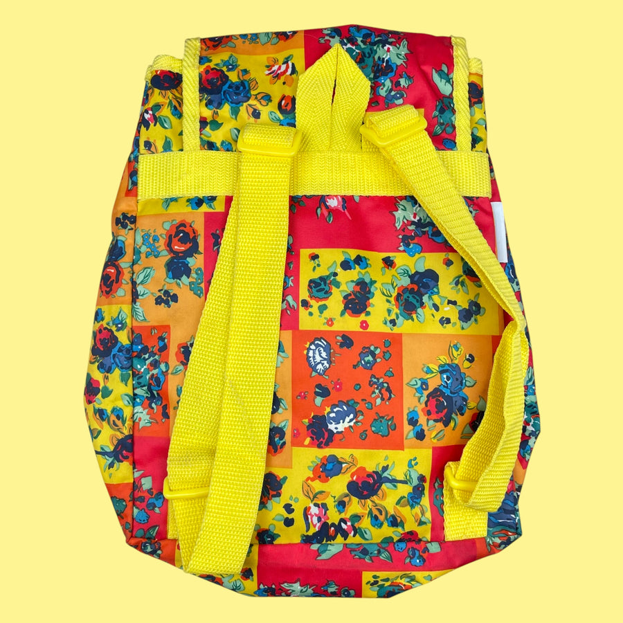 Sac à dos 80's fleurs neuf