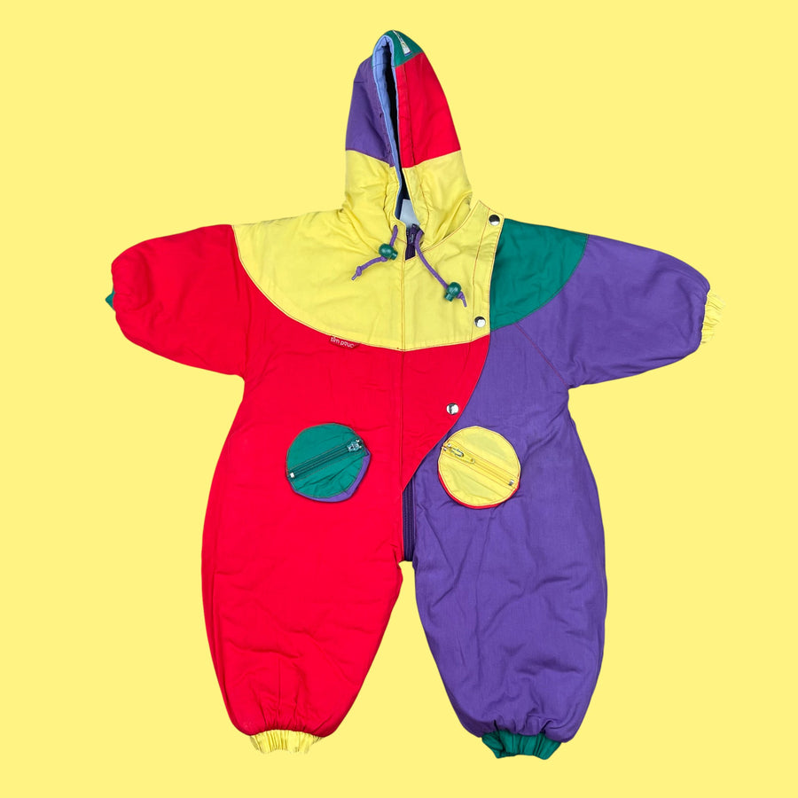 Combi-pilote color block vintage 3-6 mois