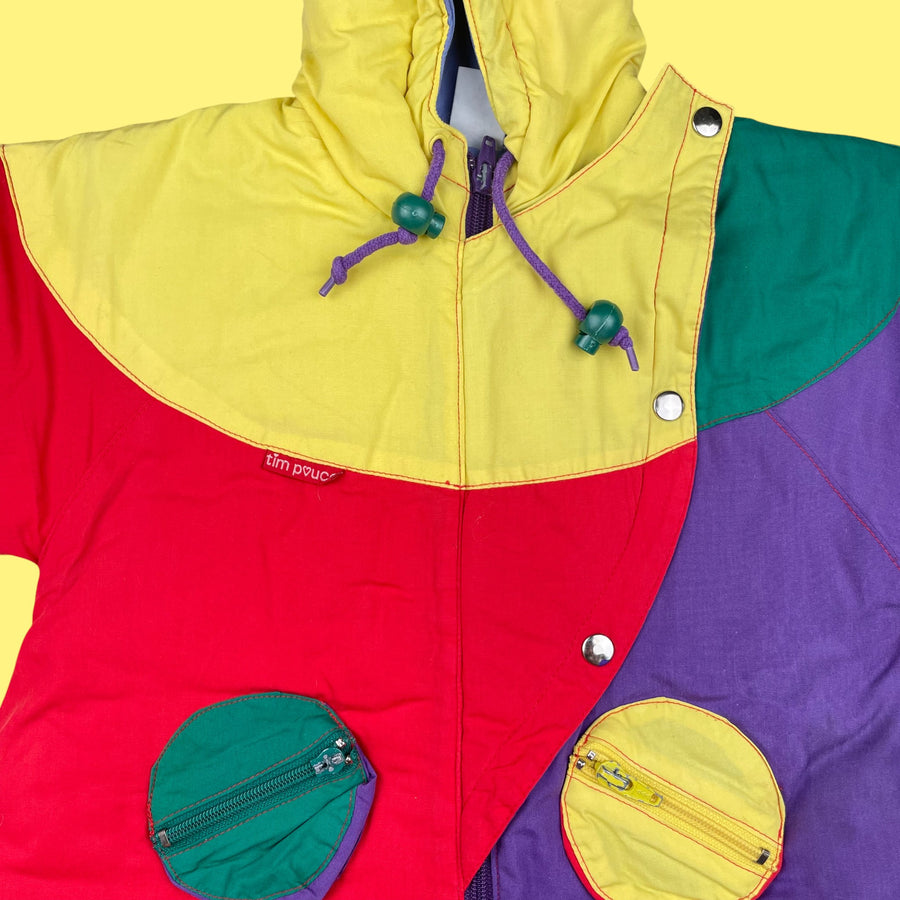 Combi-pilote color block vintage 3-6 mois