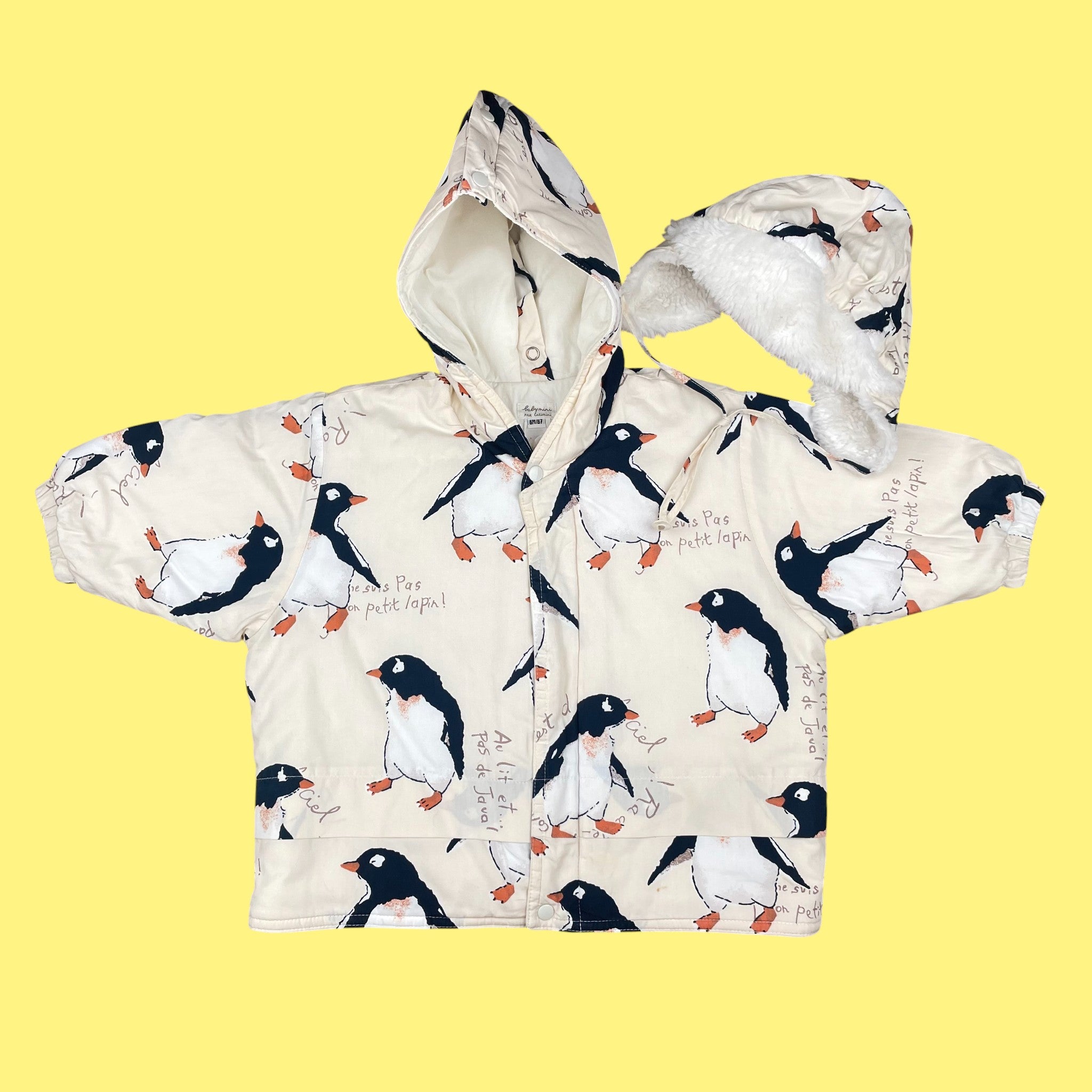 Manteau Catimini pingouins vintage 12 mois
