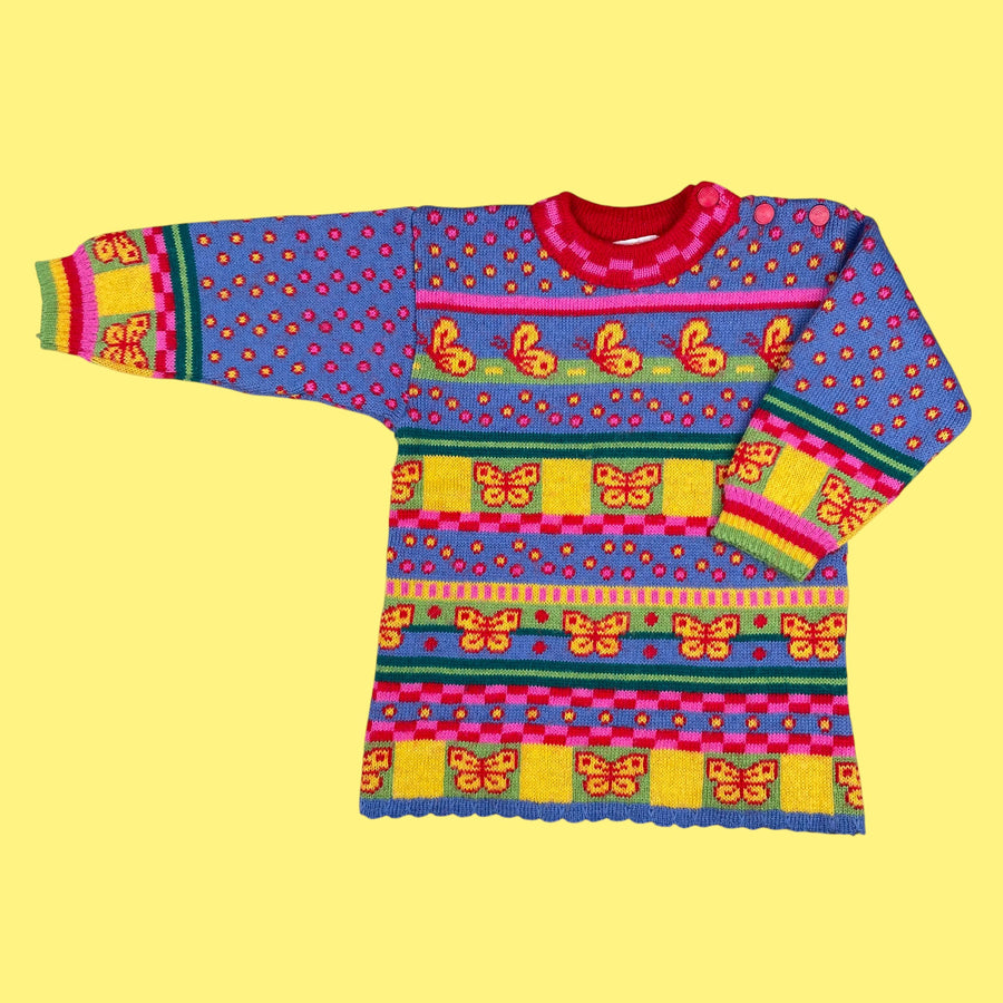 Robe-pull maille multicolor 2-3 ans