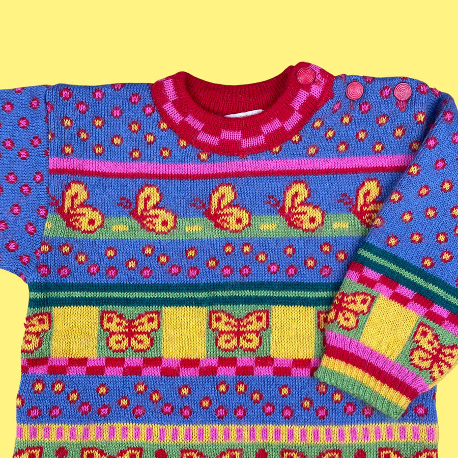 Robe-pull maille multicolor 2-3 ans