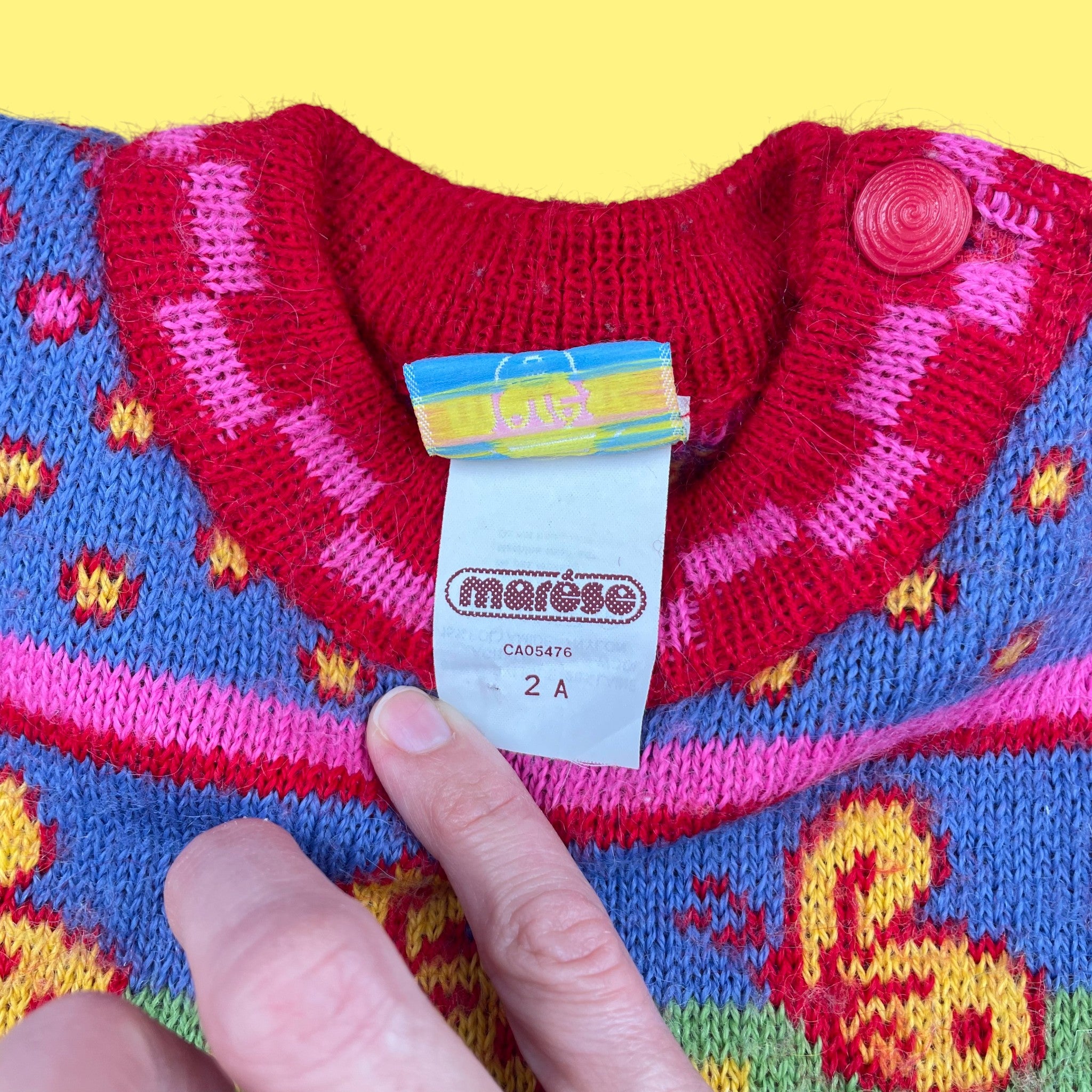 Robe-pull maille multicolor 2-3 ans