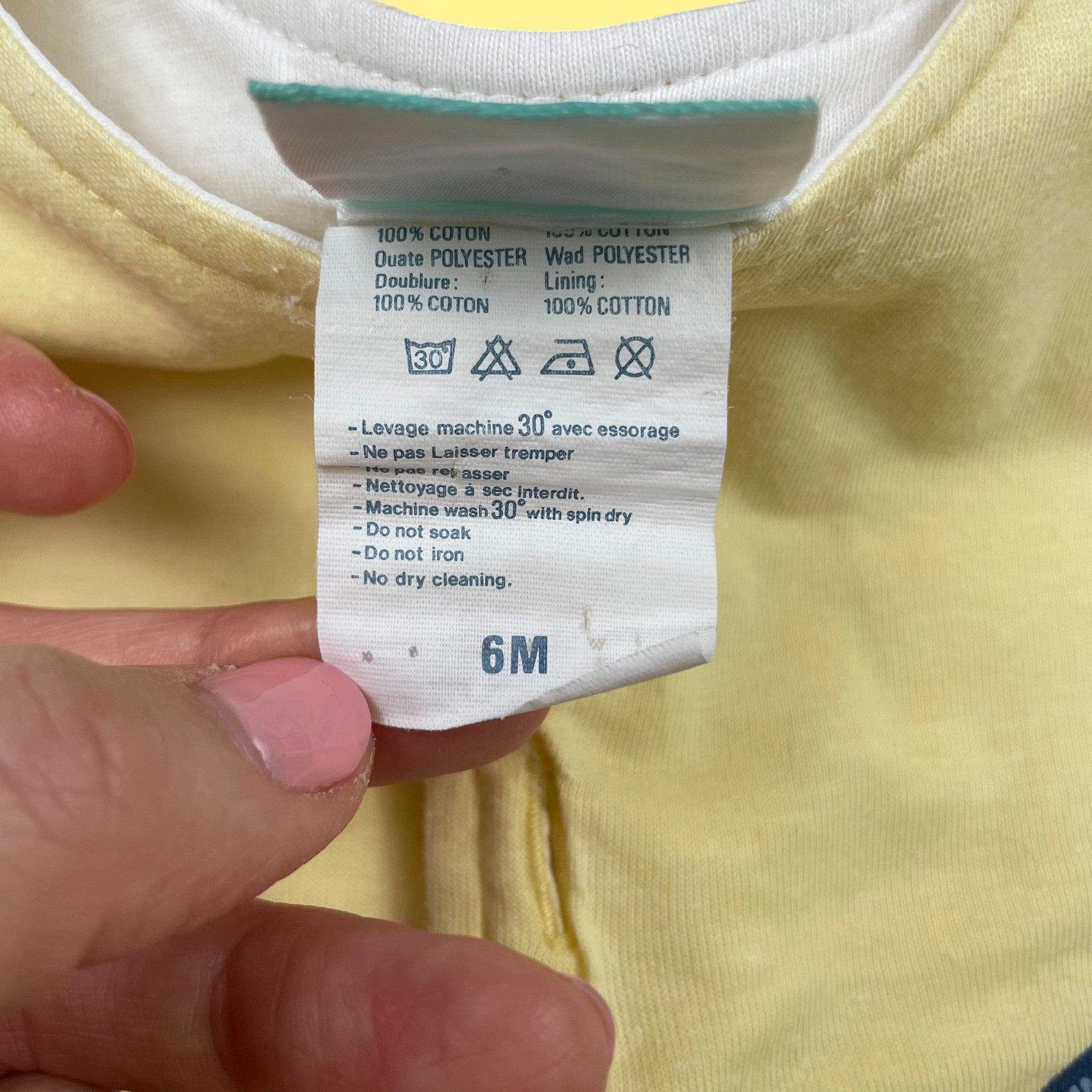 Gilet vintage jaune 6-9 mois