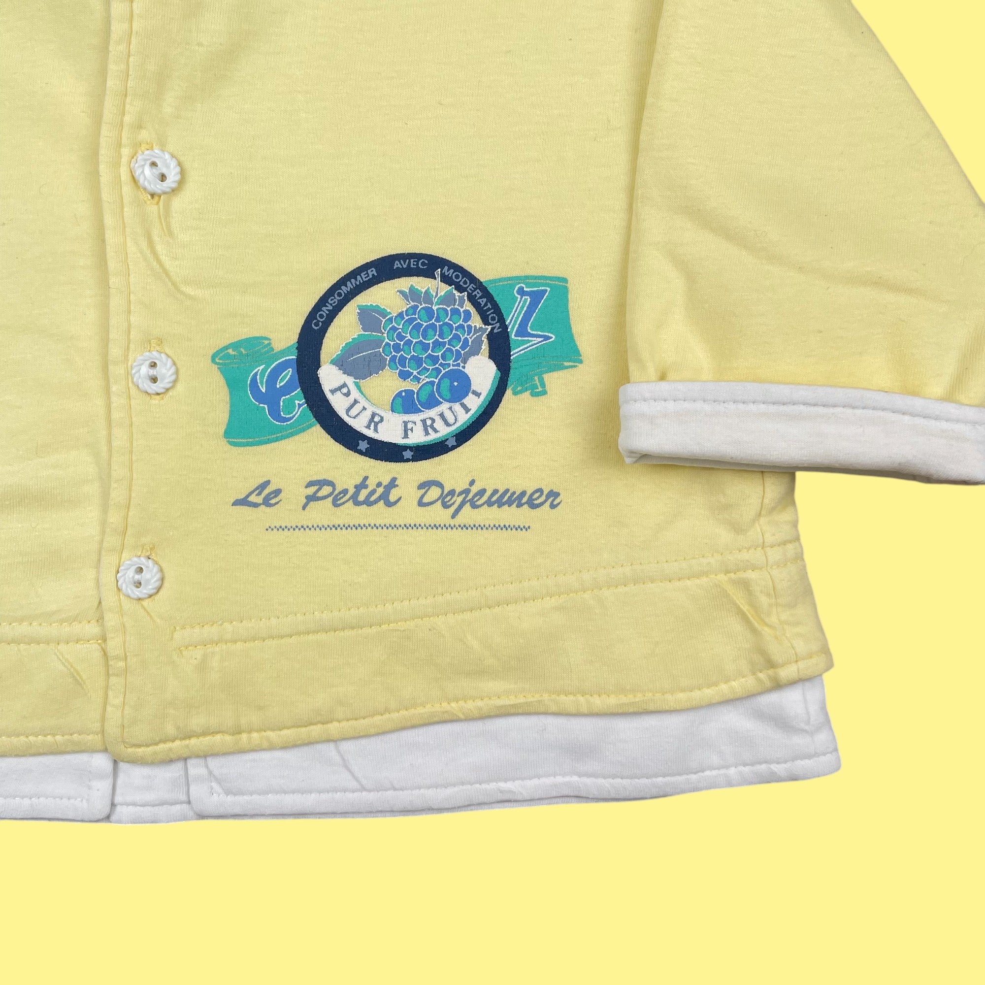 Gilet vintage jaune 6-9 mois