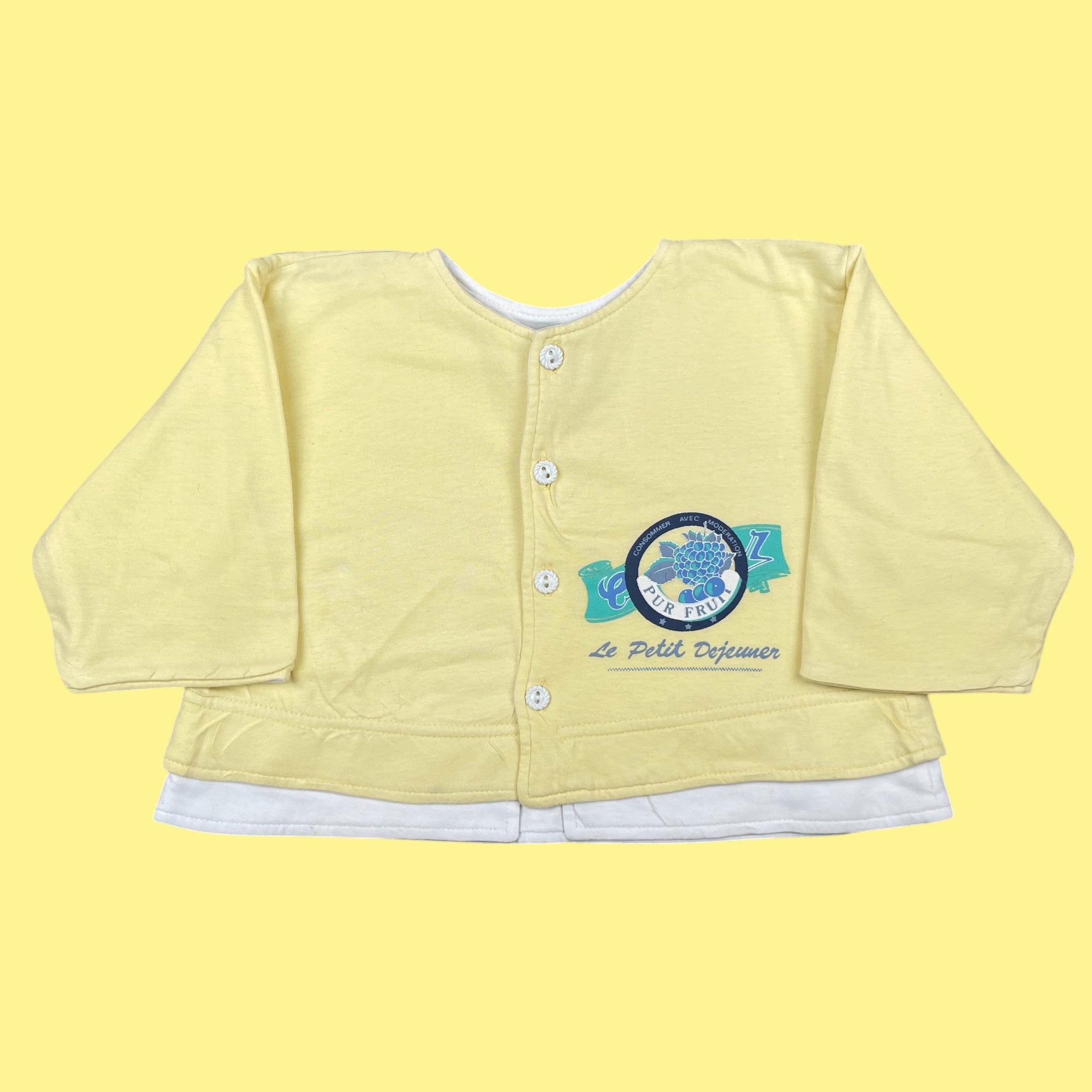 Gilet vintage jaune 6-9 mois
