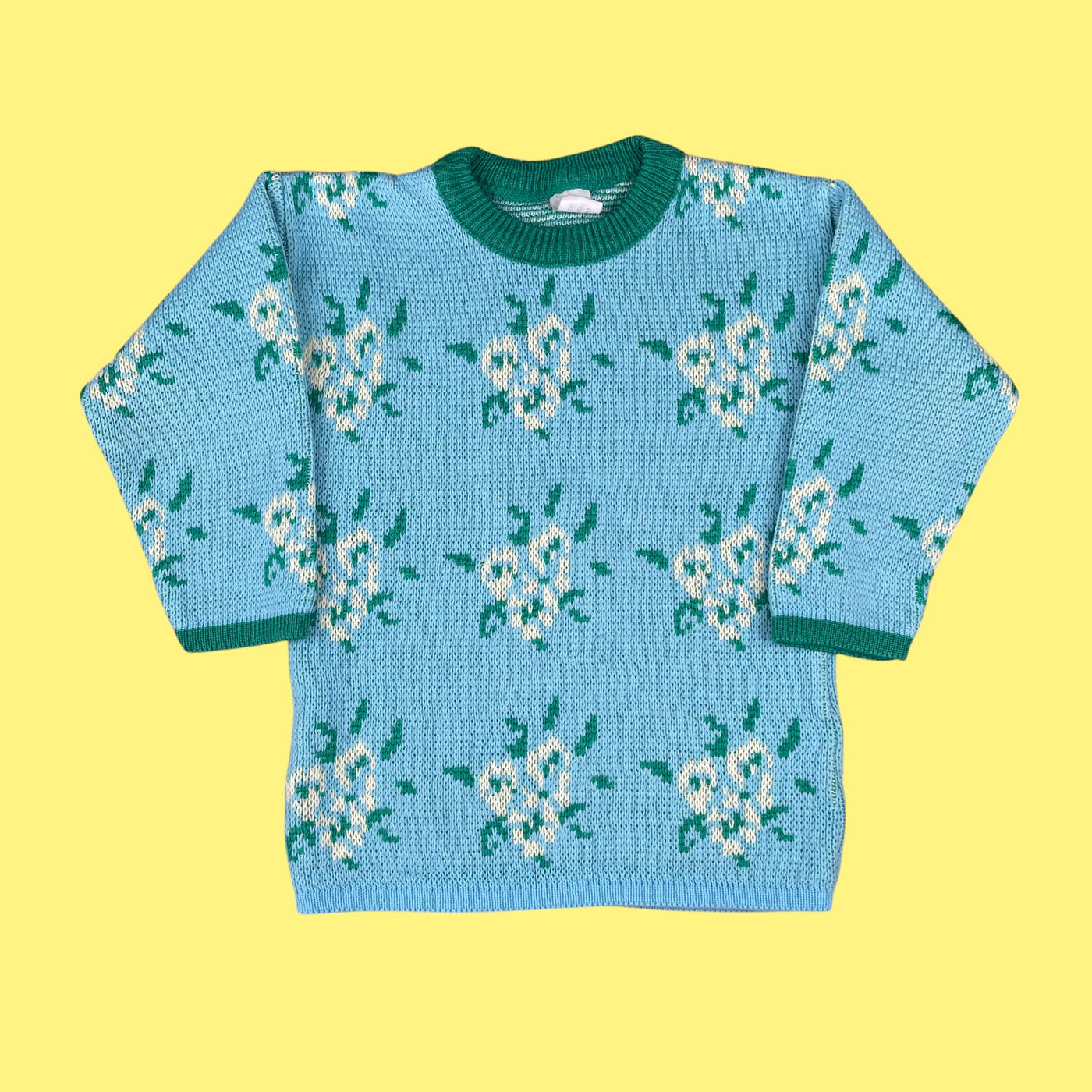 Pull fleurs vintage 3-4 ans