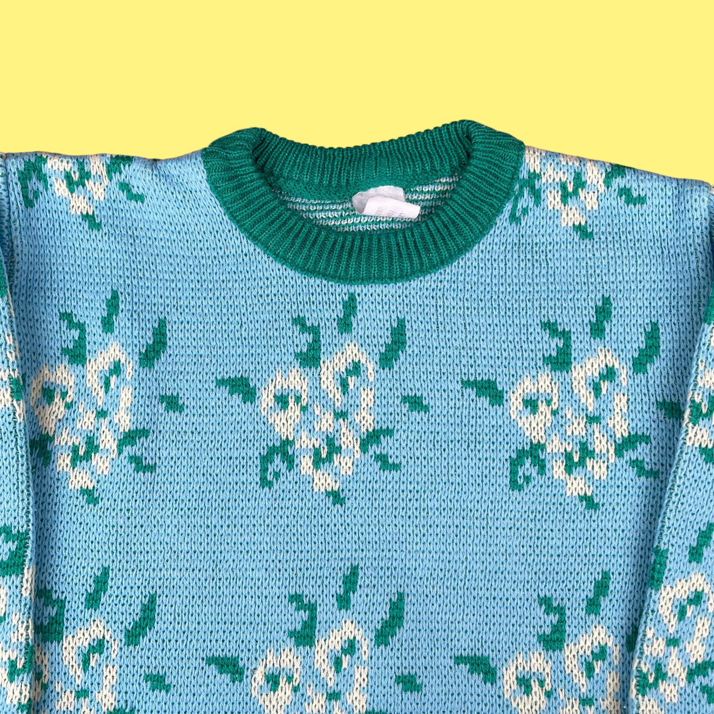 Pull fleurs vintage 3-4 ans