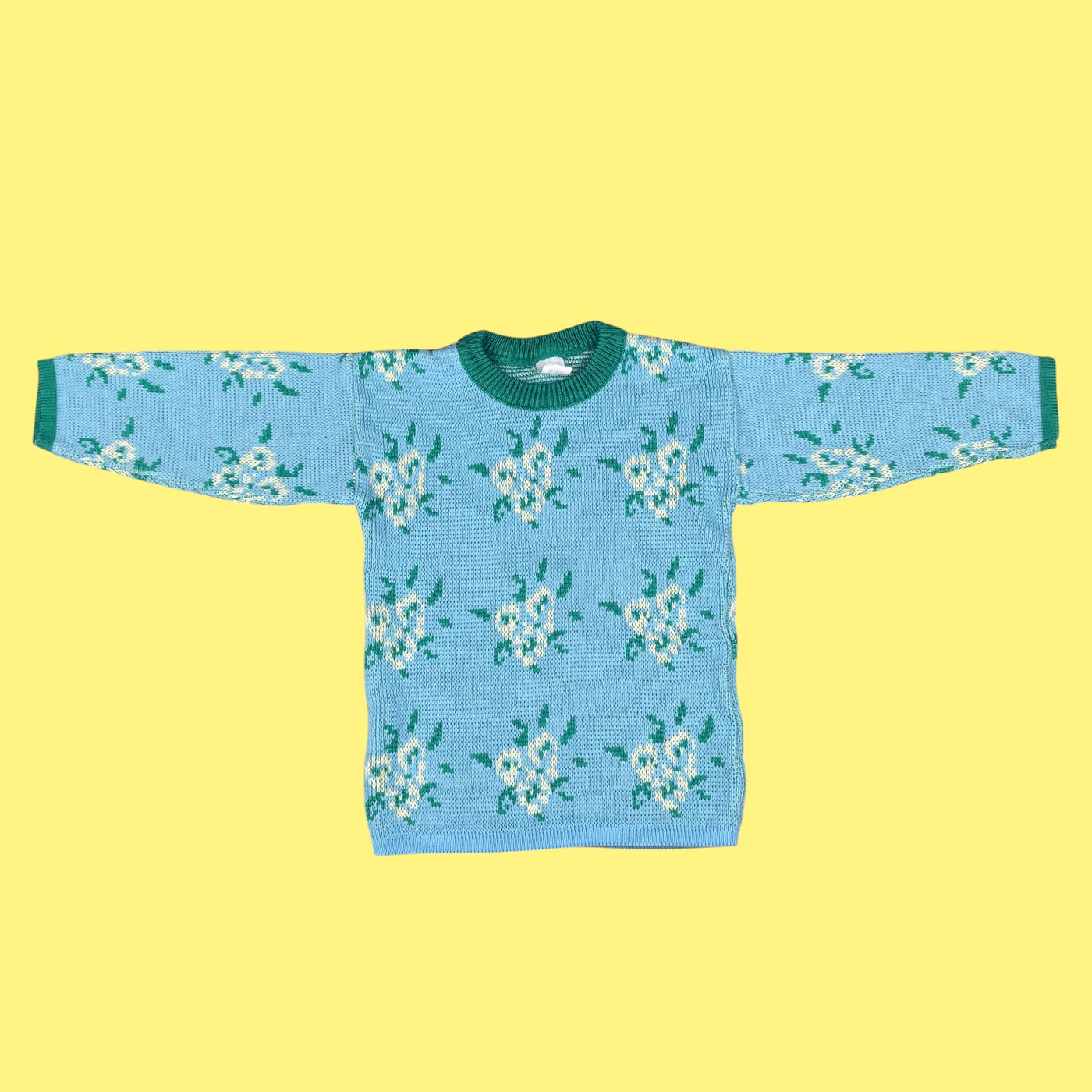 Pull fleurs vintage 3-4 ans