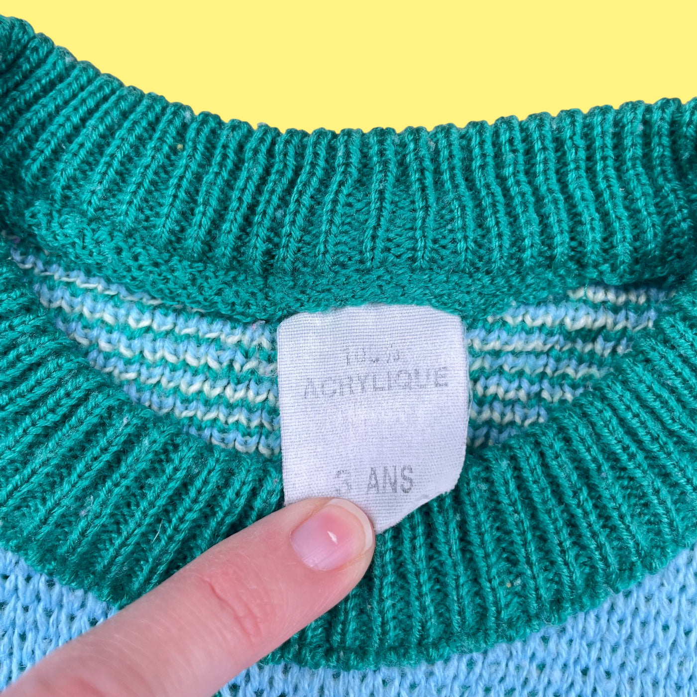 Pull fleurs vintage 3-4 ans