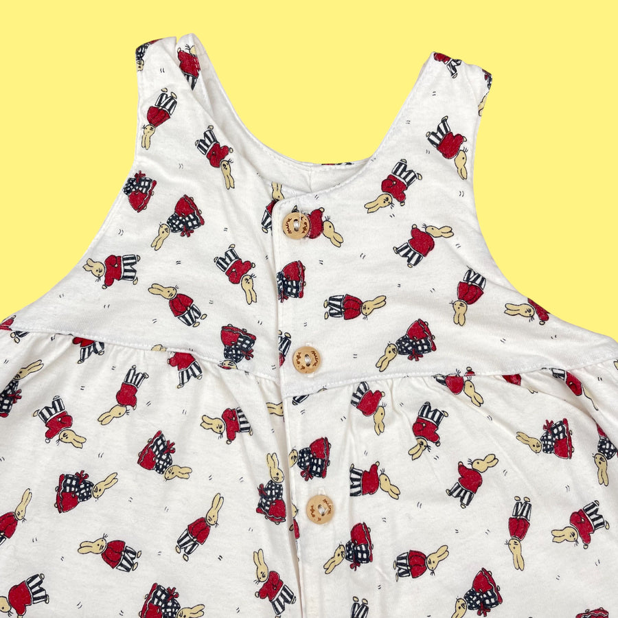 Salopette lapins vintage 1-3 mois