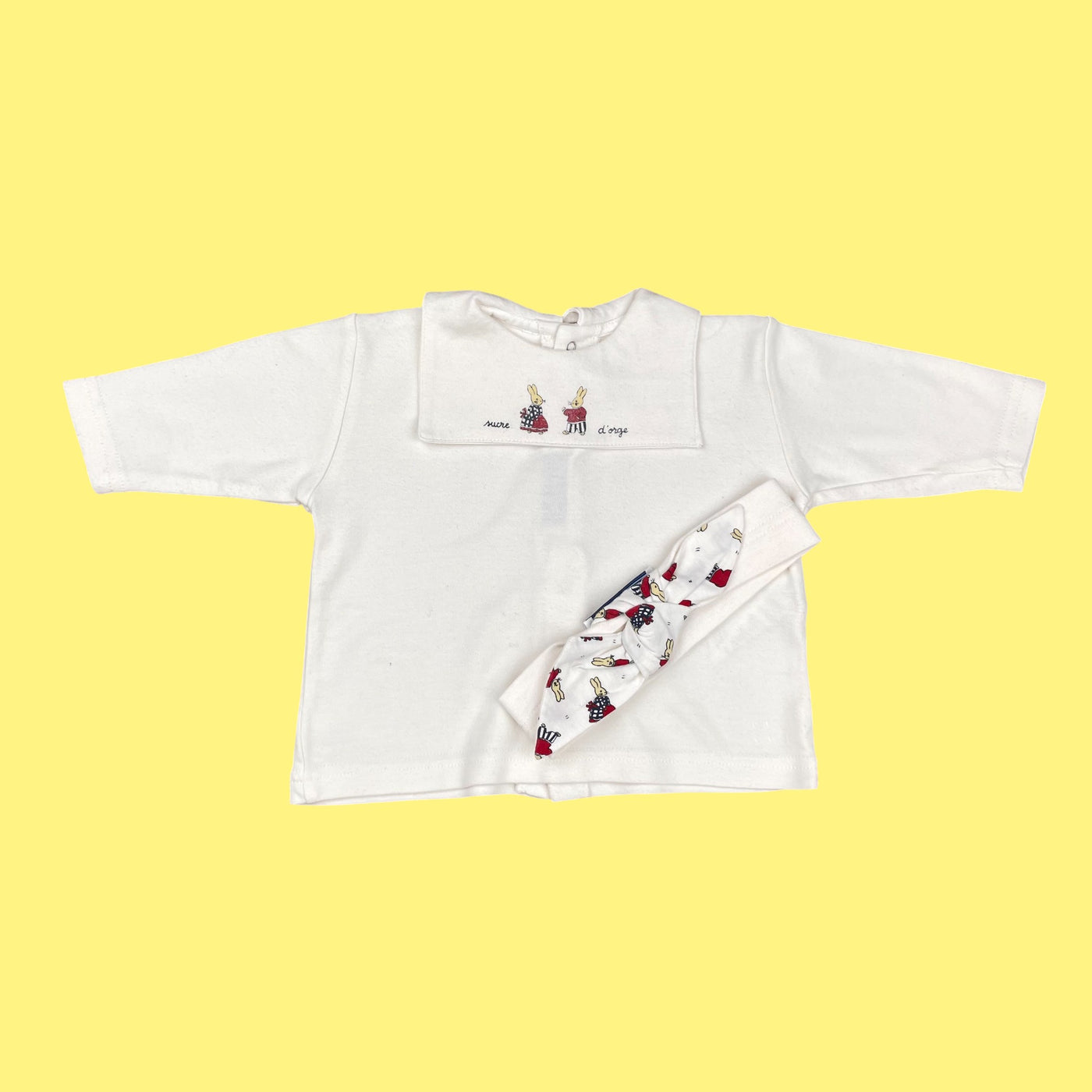 Salopette lapins vintage 1-3 mois