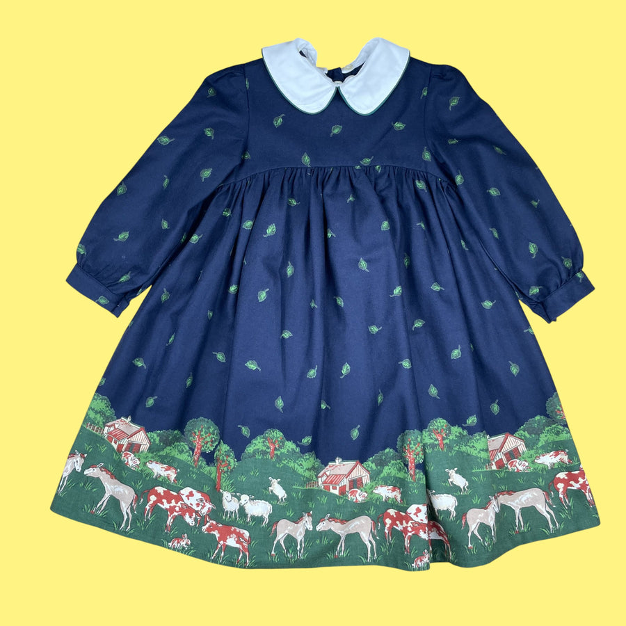 Robe Sergent Major vaches vintage 4 ans