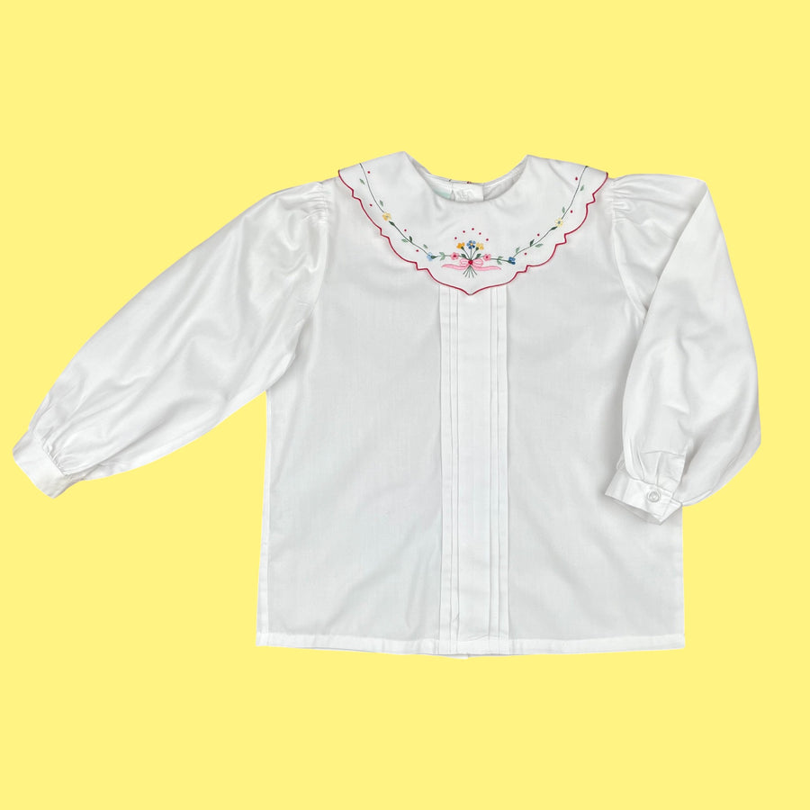 Chemisier col brodé vintage 5 ans