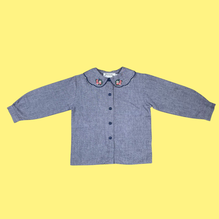Chemisier Jacadi brodé vintage 2 ans