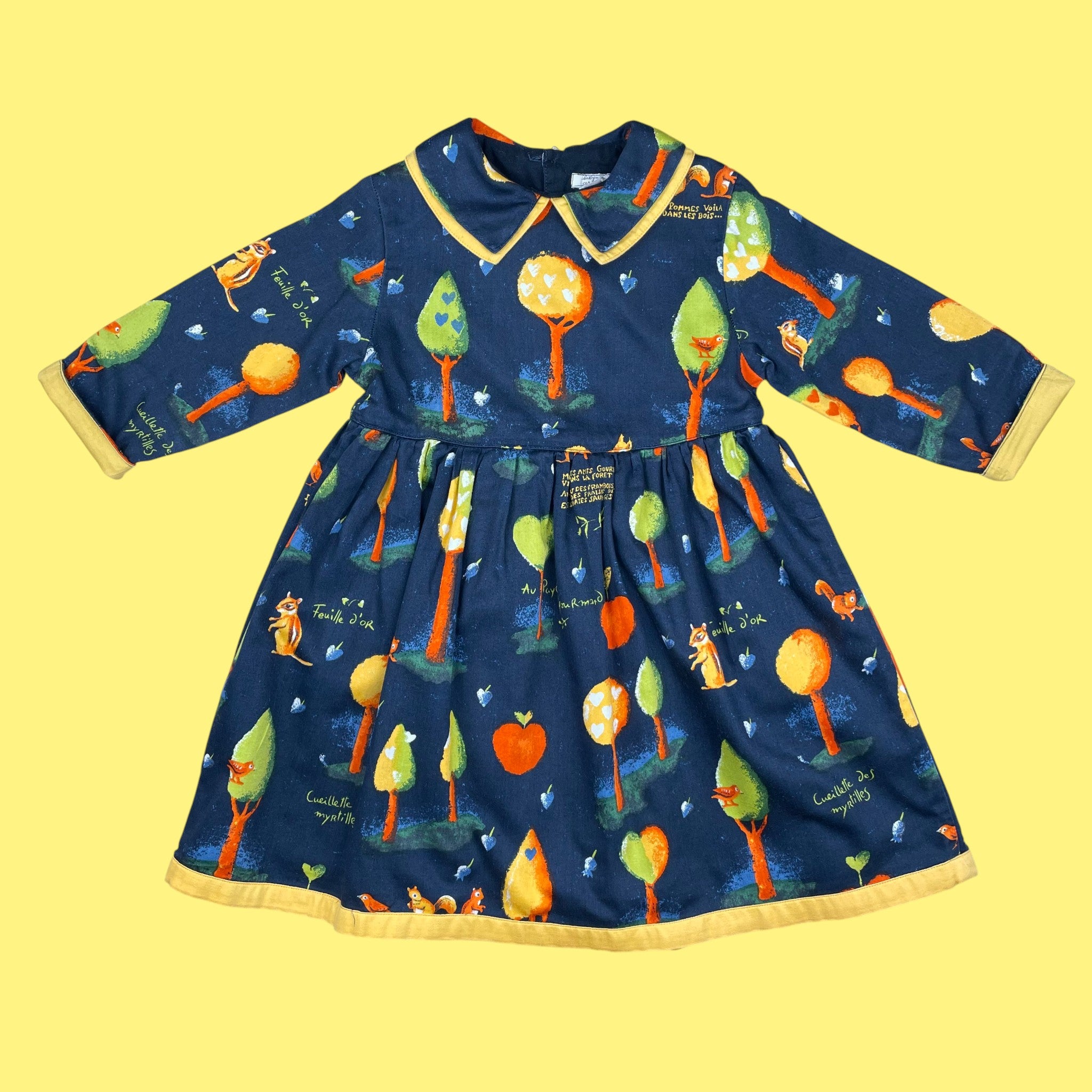 Robe arbres Catimini vintage 18-24 mois