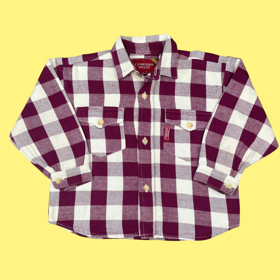 Chemise carreaux vintage 3 ans