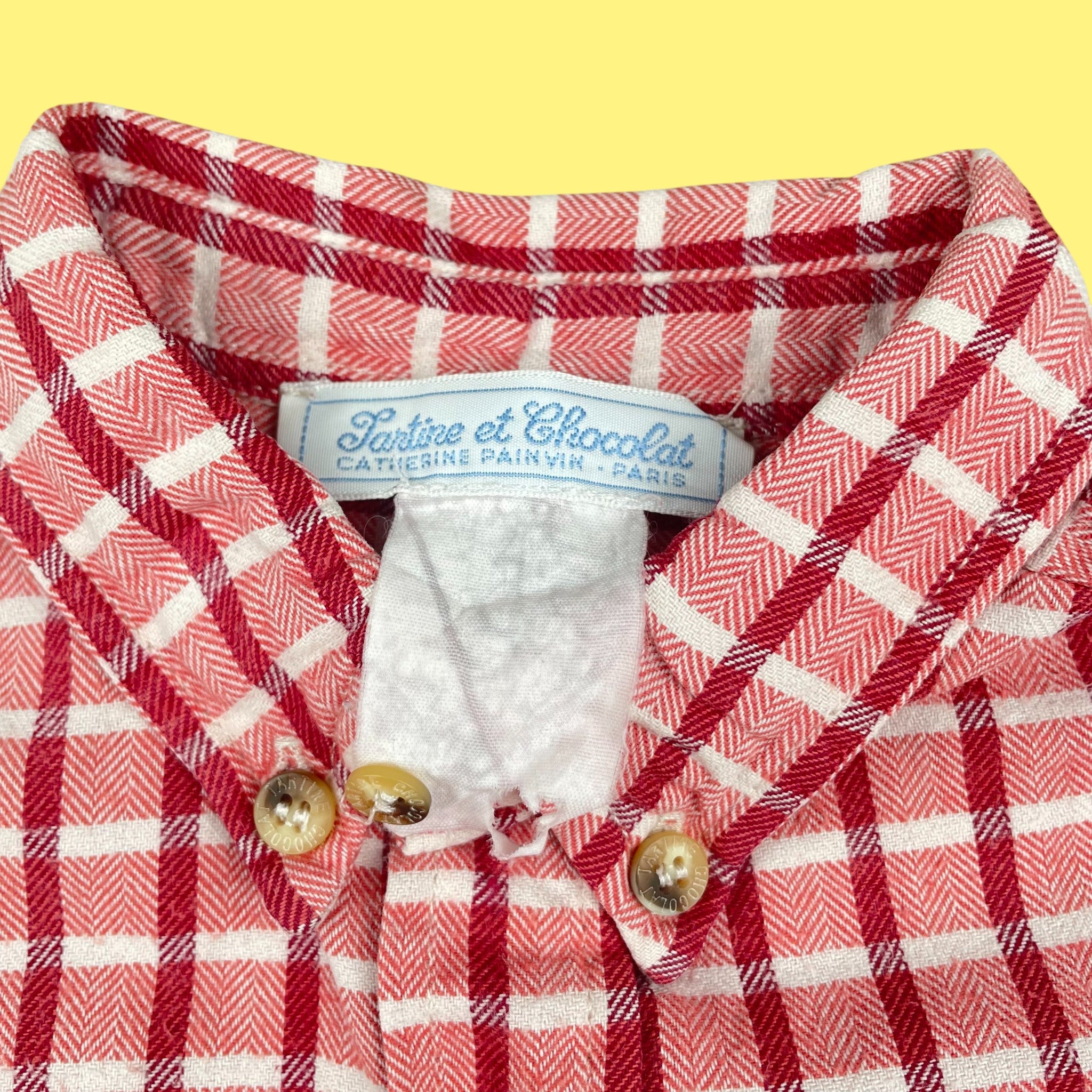 Chemise Tartine et Chocolat carreaux vintage 4 ans