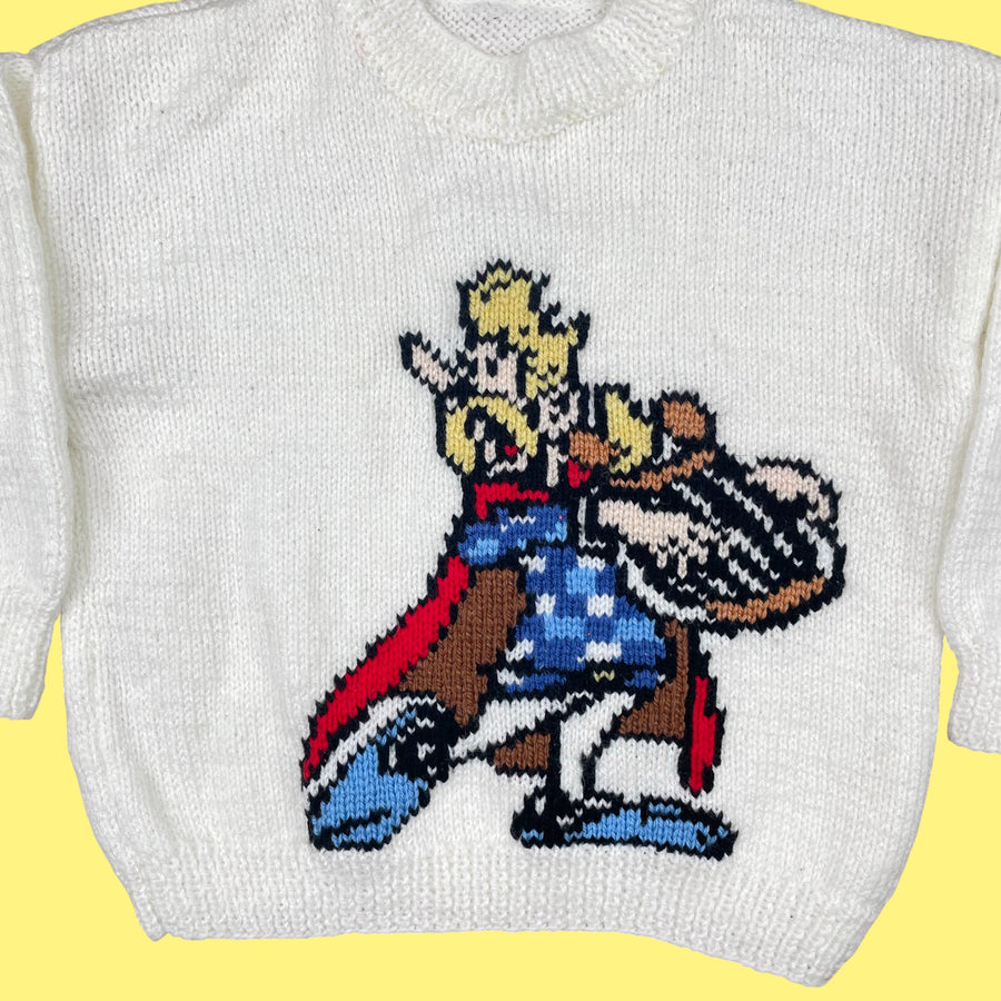 Pull fait main Assurancetourix 2-3 ans