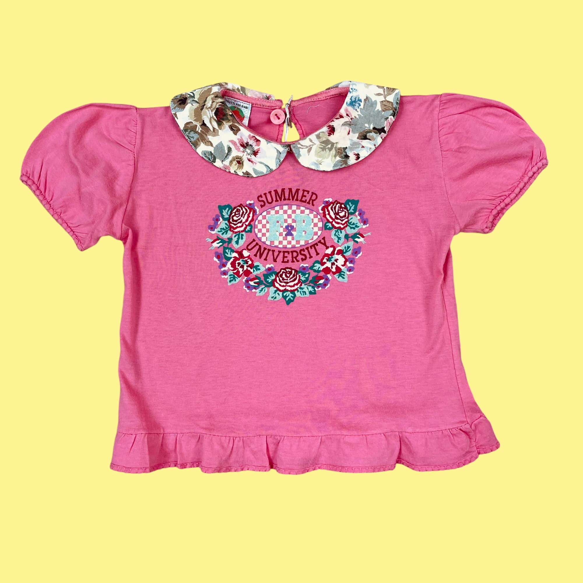T-shirt fleurs 18-24 mois