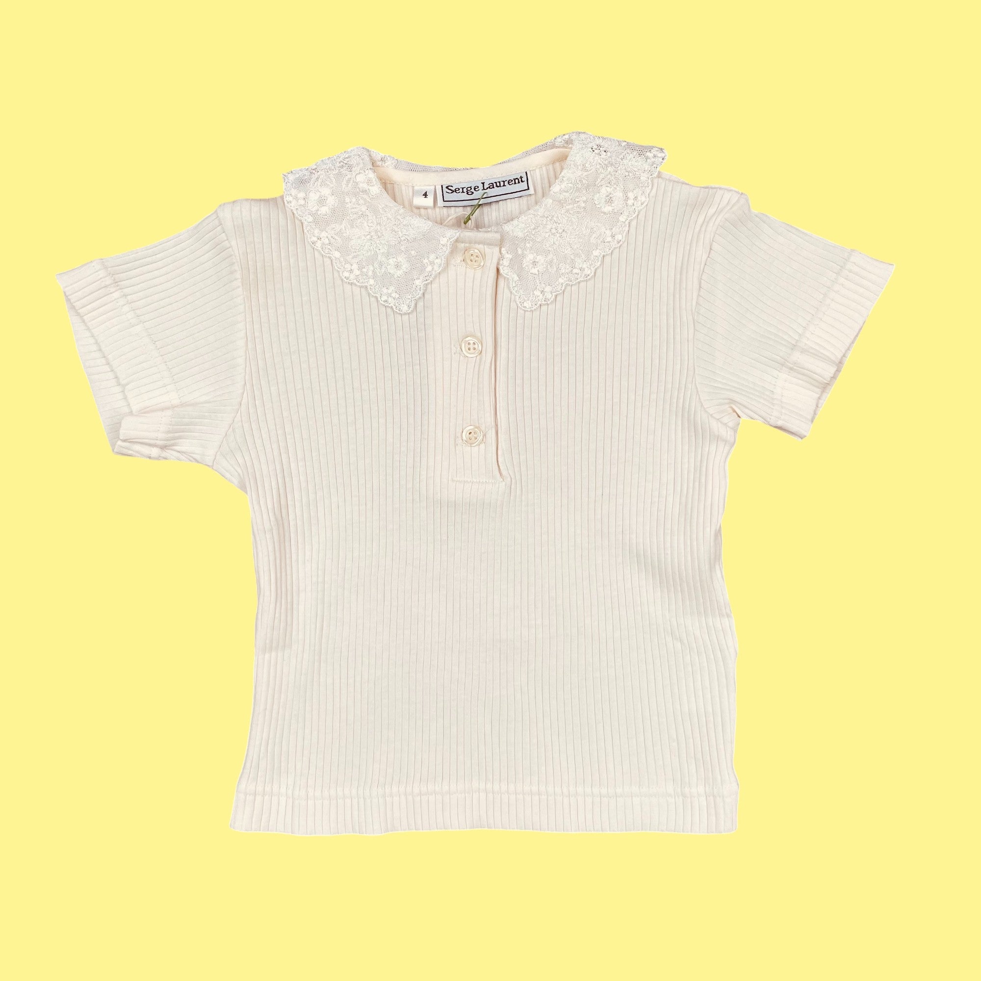 T-shirt vintage dentelle 4 ans