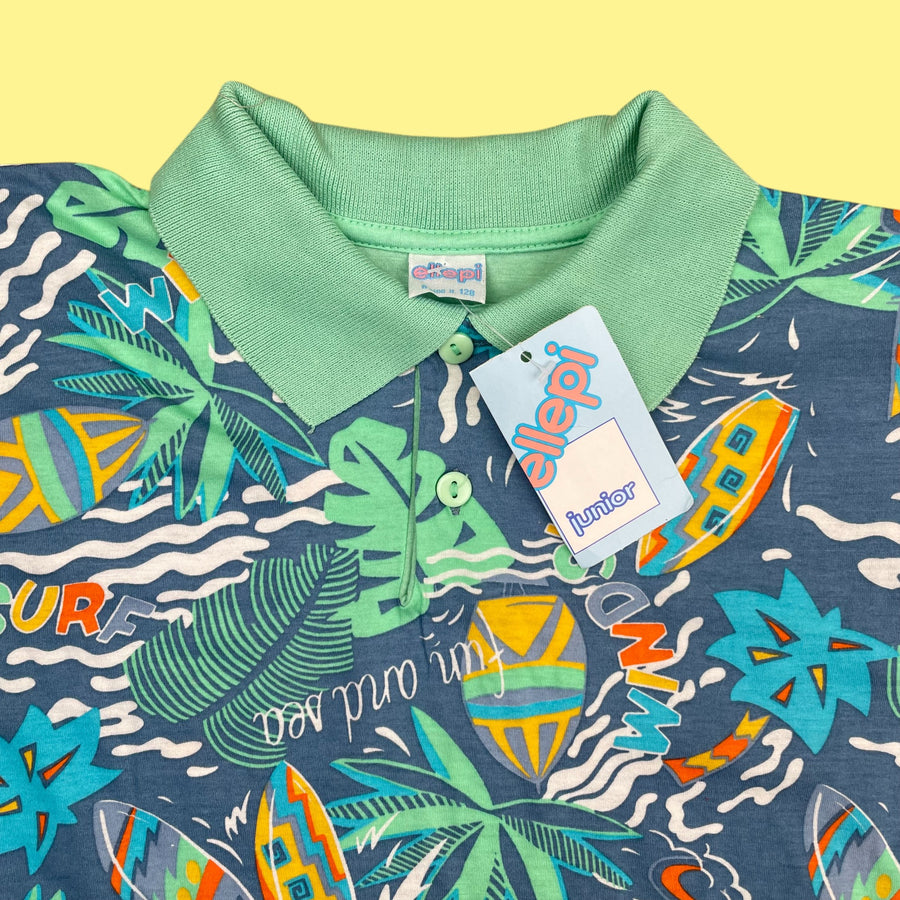 Polo vintage tropical 8-10 ans
