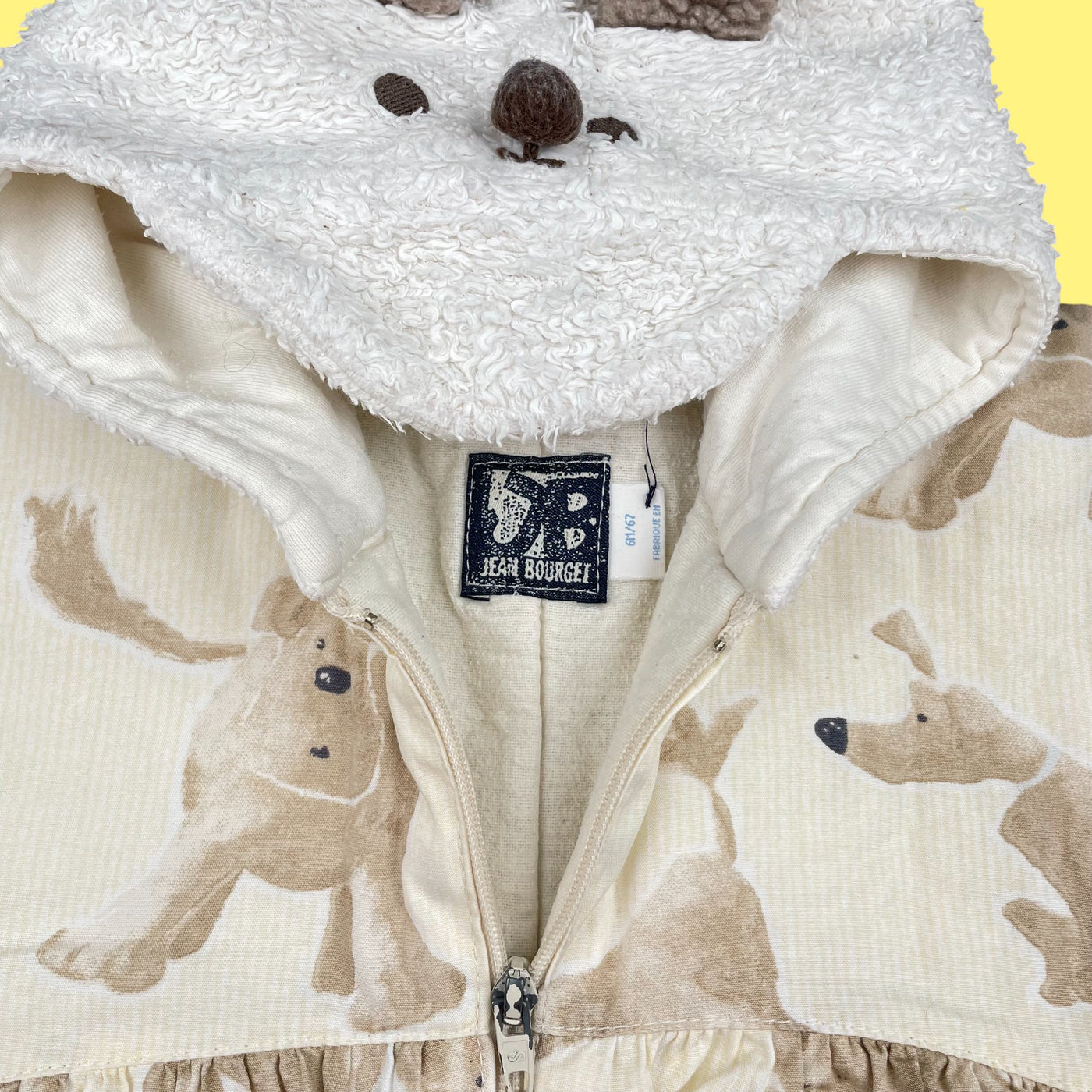 Combi-pilote vintage chiens 3-6 mois