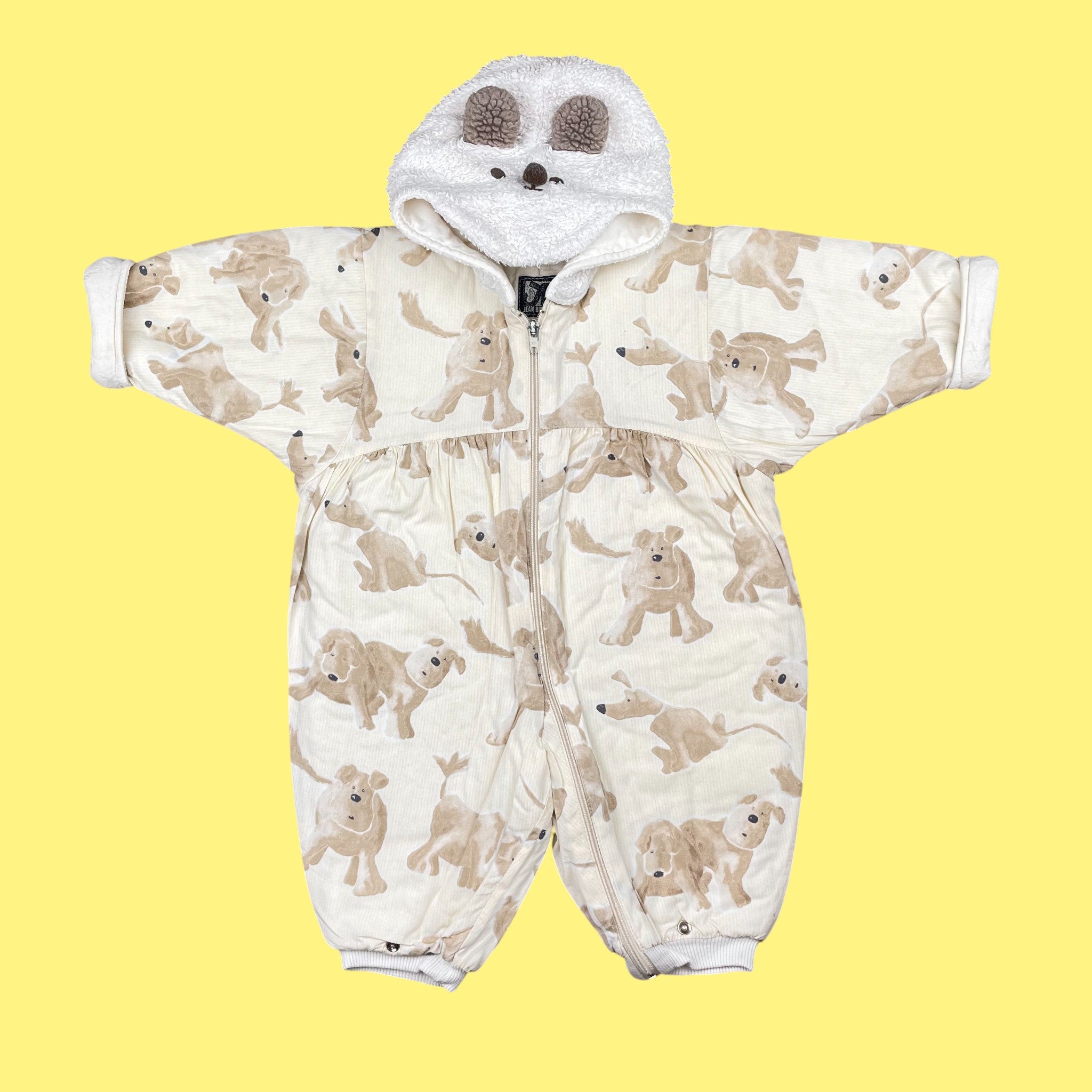 Combi-pilote vintage chiens 3-6 mois