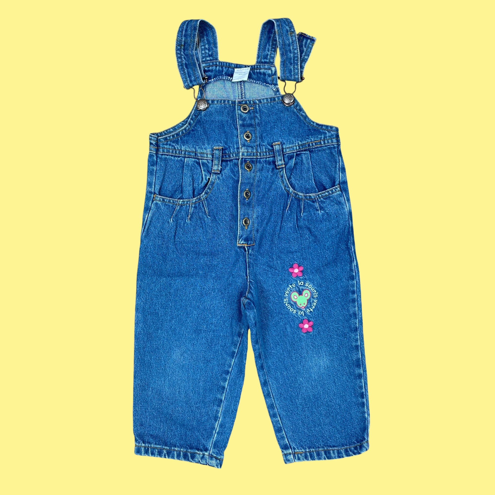 Salopette jean souris 18 mois