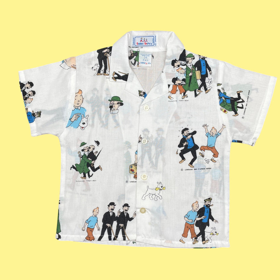 Chemisette Tintin vintage 2-3 ans