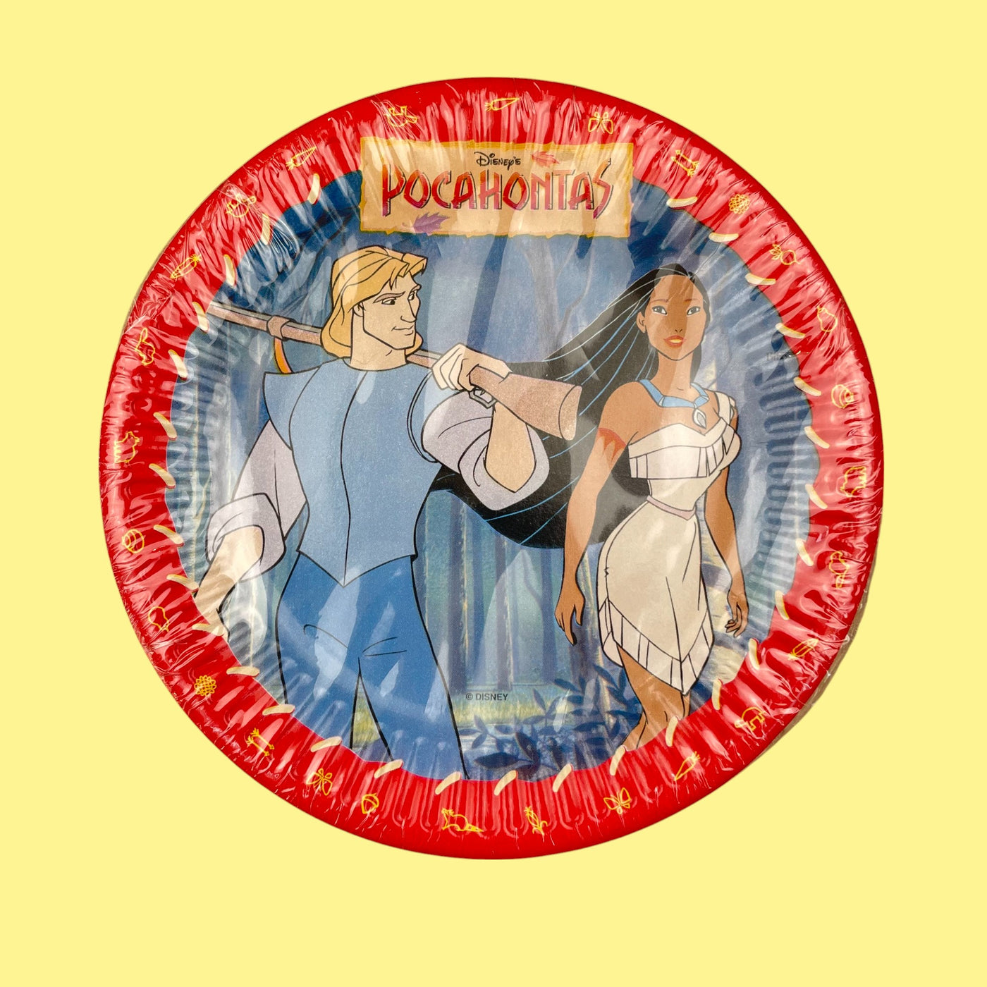 Assiettes d'anniversaire Pocahontas vintage