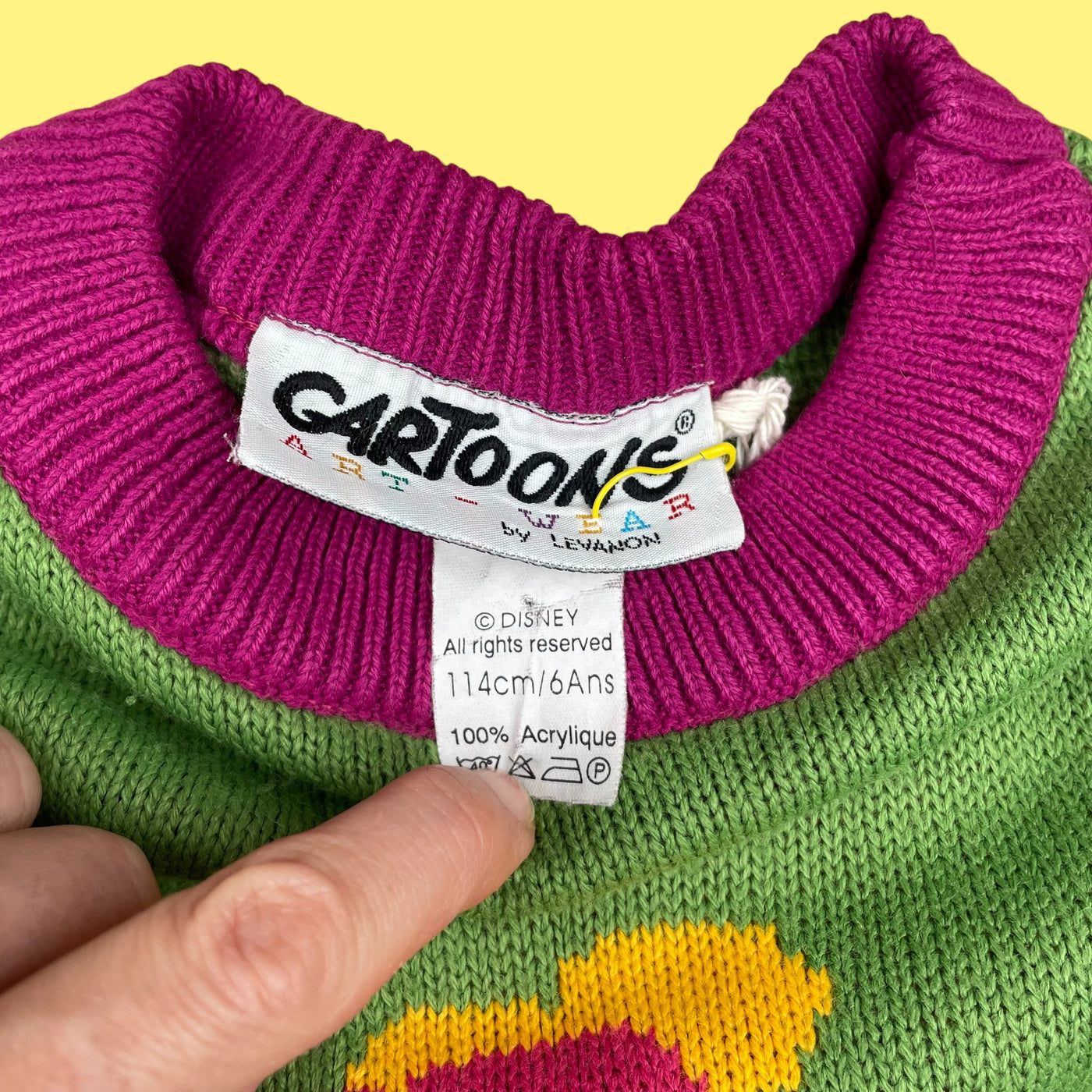 Pull vintage Mickey et Minnie 8 ans