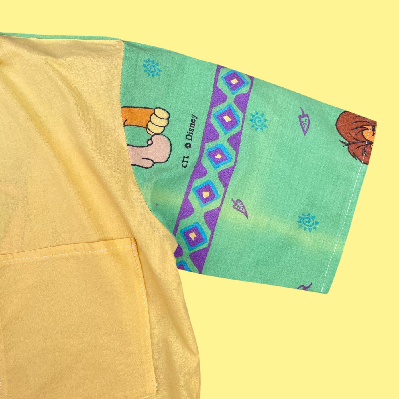 Chemise Nauco upcyclée Roi lion 2 et 6 ans