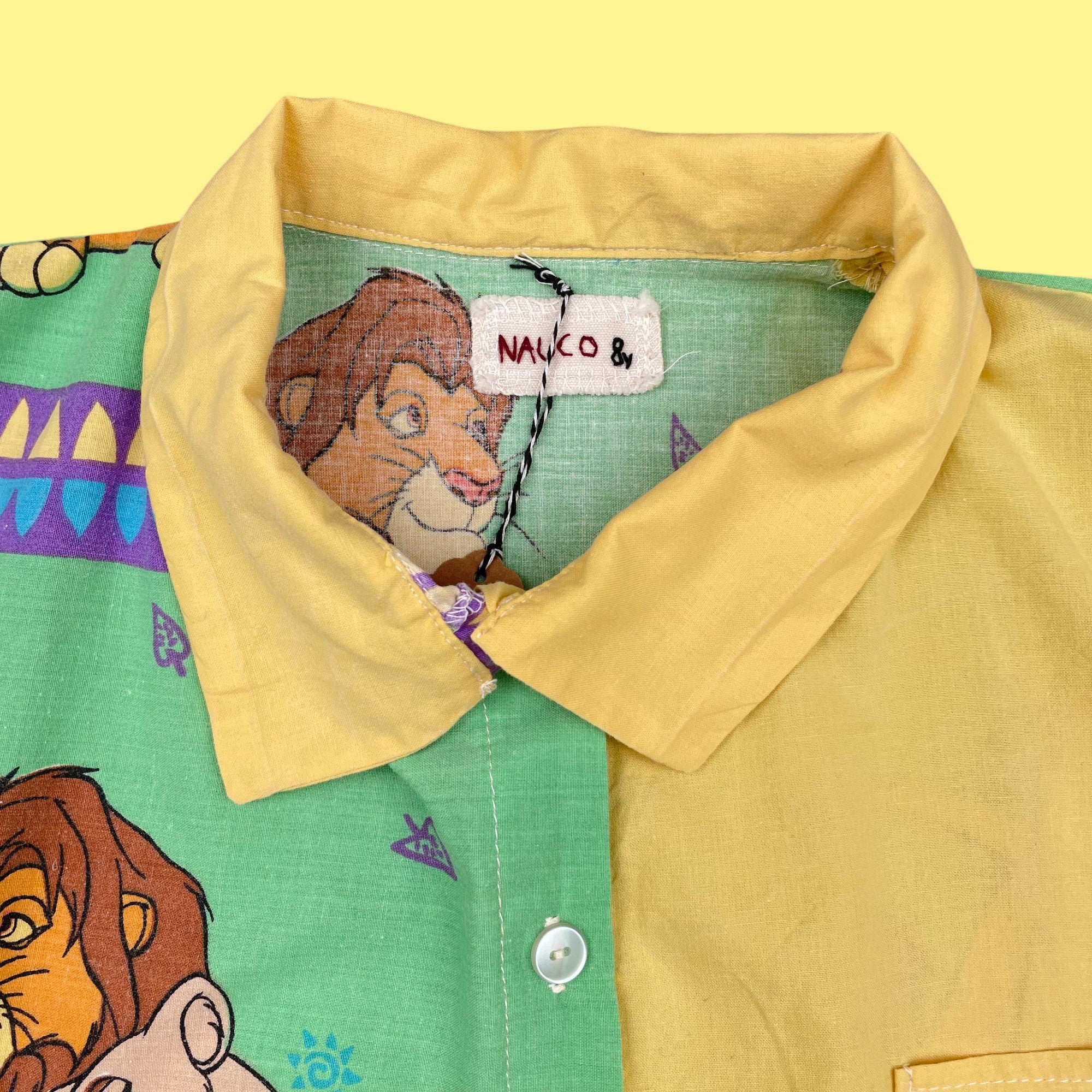 Chemise Nauco upcyclée Roi lion 2 et 6 ans